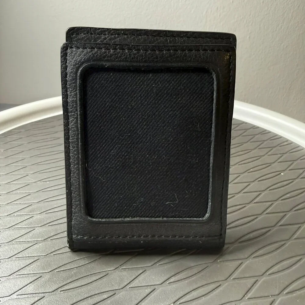 Leather Card Case Wallet w/ Money Clip